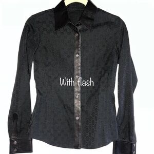 RARE Tom FORD Gucci GG Monogram and Leather Jacket/ Shirt